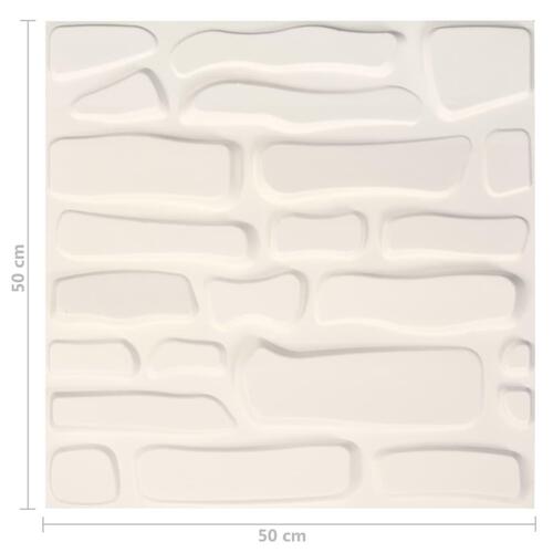 Vægpaneler 24 stk. 3D 0,5x0,5 m 6 m²