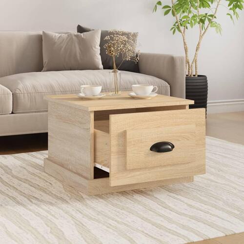 Sofabord 50x50x35 cm konstrueret træ sonoma-eg