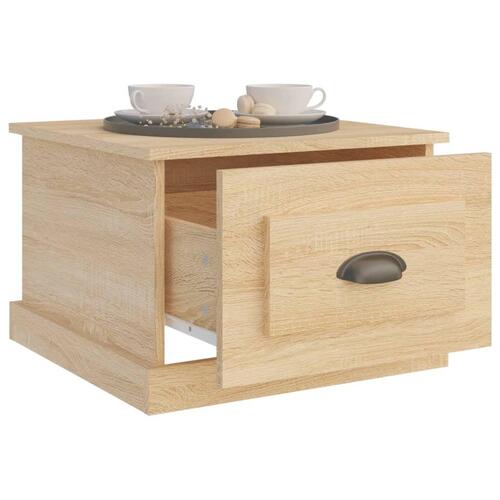 Sofabord 50x50x35 cm konstrueret træ sonoma-eg