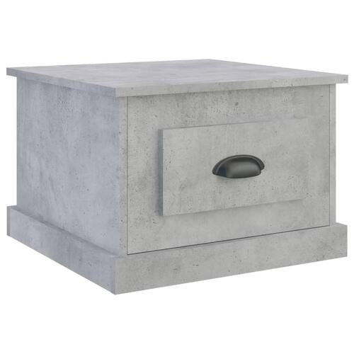 Sofabord 50x50x35 cm konstrueret træ betongrå