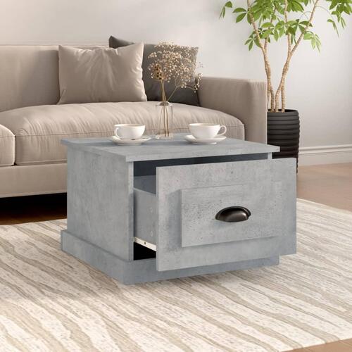 Sofabord 50x50x35 cm konstrueret træ betongrå