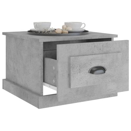 Sofabord 50x50x35 cm konstrueret træ betongrå