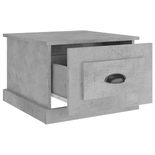 Sofabord 50x50x35 cm konstrueret træ betongrå