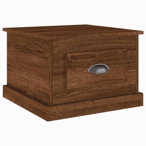 Sofabord 50x50x35 cm konstrueret træ brun egetræsfarve
