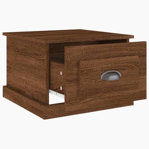 Sofabord 50x50x35 cm konstrueret træ brun egetræsfarve