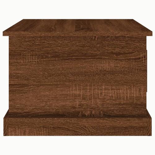 Sofabord 50x50x35 cm konstrueret træ brun egetræsfarve
