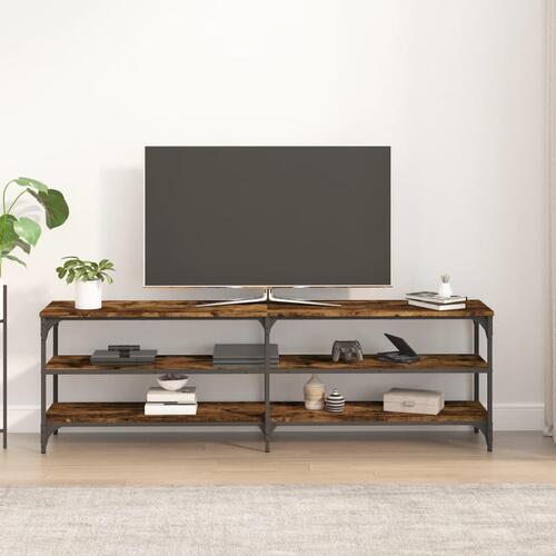 Tv-bord 160x30x50 cm konstrueret træ røget egetræsfarve