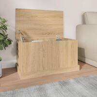 Opbevaringskasse 70x40x38 cm konstrueret træ sonoma-eg