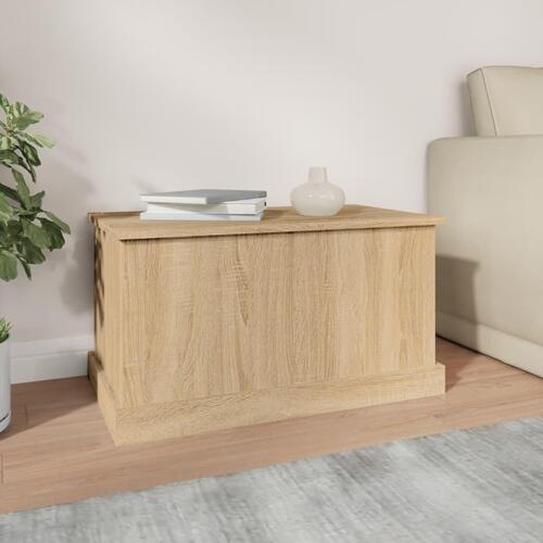 Opbevaringskasse 70x40x38 cm konstrueret træ sonoma-eg