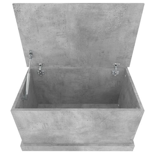 Opbevaringskasse 70x40x38 cm konstrueret træ betongrå