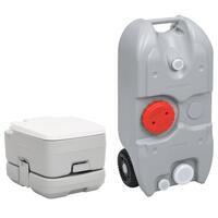 Transportabelt campingtoilet og vandbeholder