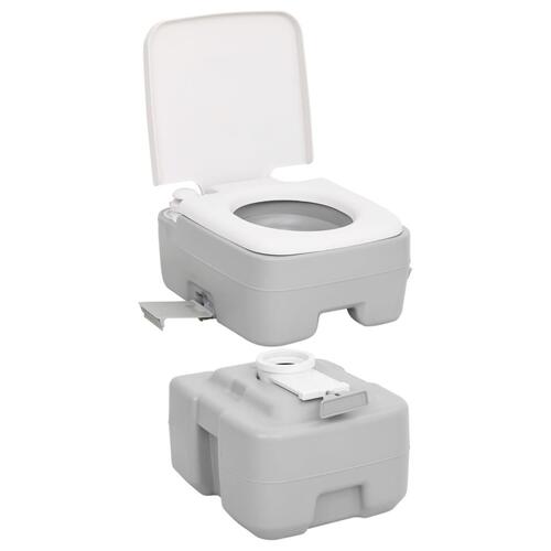 Transportabelt campingtoilet og vandbeholder