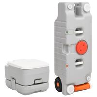 Transportabelt campingtoilet og vandbeholder