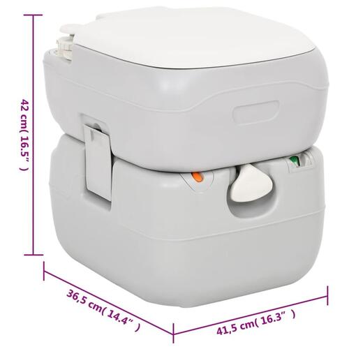 Transportabelt campingtoilet og håndvask