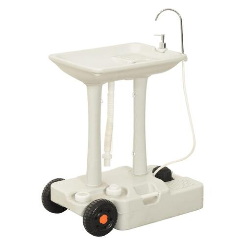 Transportabelt campingtoilet og håndvask