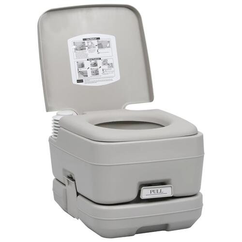 Transportabelt campingtoilet og håndvask med vandbeholder