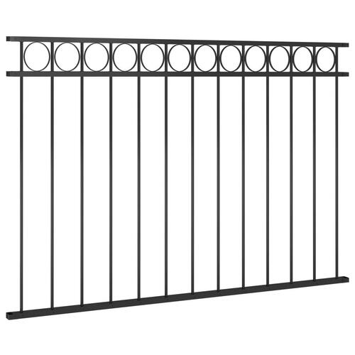 Hegnspanel 1,7x1 m stål sort