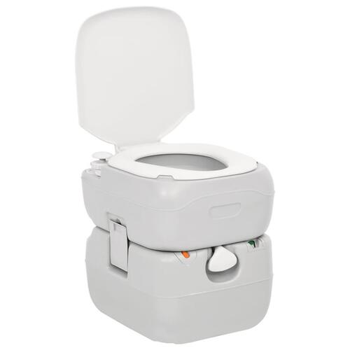 Transportabelt campingtoilet og håndvask med vandbeholder
