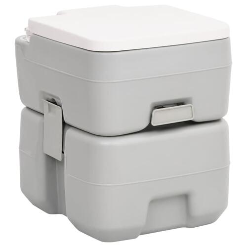 Transportabelt campingtoilet og håndvask med vandbeholder