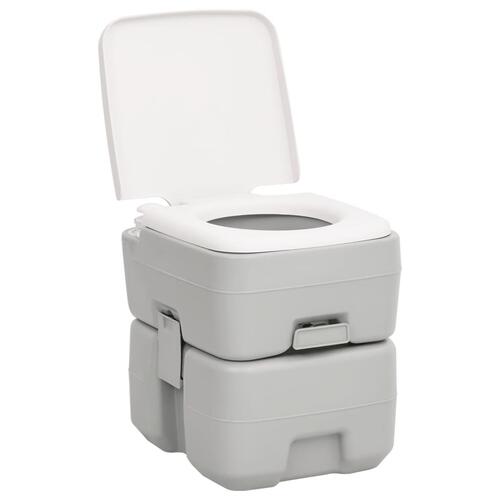 Transportabelt campingtoilet og håndvask med vandbeholder