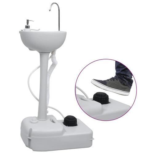 Transportabelt campingtoilet og håndvask med vandbeholder