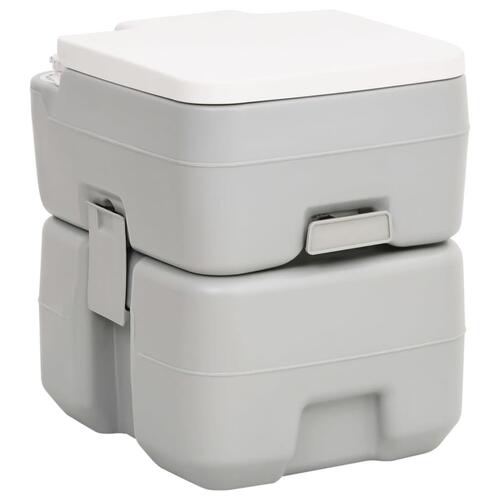 Transportabelt campingtoilet og håndvask med vandbeholder