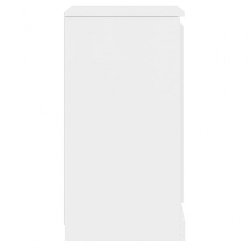 Skænke 2 stk. 37,5x35,5x67,5 cm konstrueret træ hvid højglans