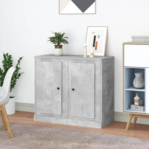 Skænke 2 stk. 37,5x35,5x67,5 cm konstrueret træ betongrå