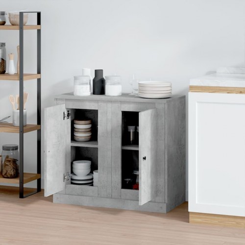 Skænke 2 stk. 37,5x35,5x67,5 cm konstrueret træ betongrå