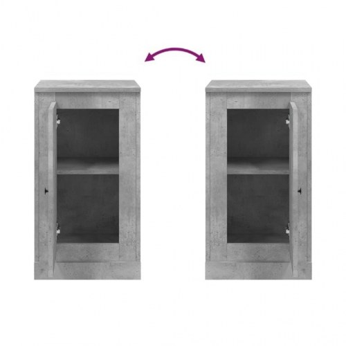 Skænke 2 stk. 37,5x35,5x67,5 cm konstrueret træ betongrå