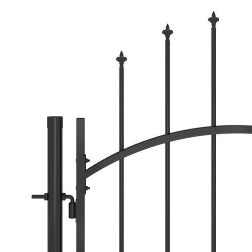 Hegnslåge med spydtop 5x1,5 m sort