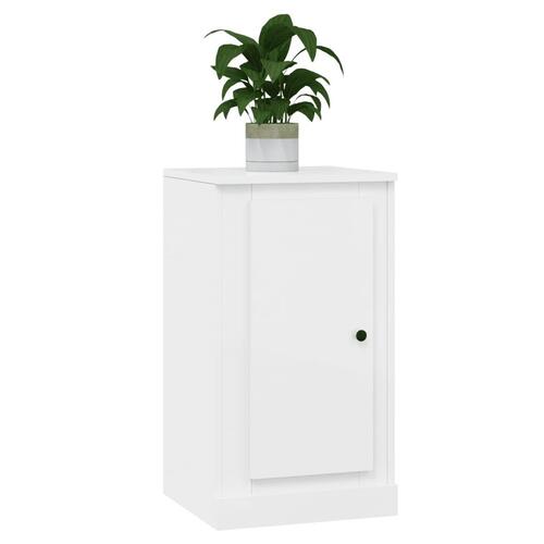 Skænk 37,5x35,5x67,5 cm konstrueret træ hvid højglans
