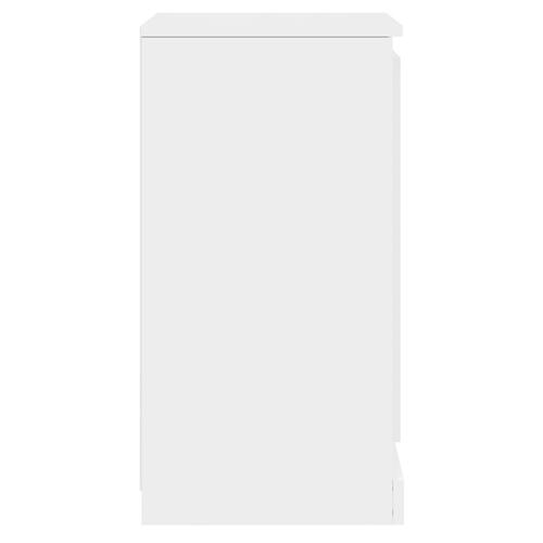 Skænk 37,5x35,5x67,5 cm konstrueret træ hvid højglans
