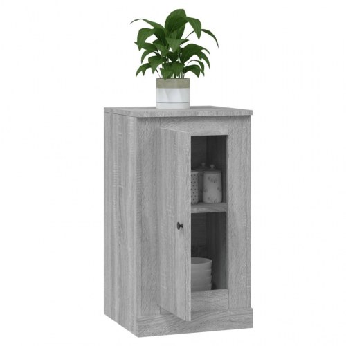 Skænke 2 stk. 37,5x35,5x67,5 cm konstrueret træ grå sonoma-eg