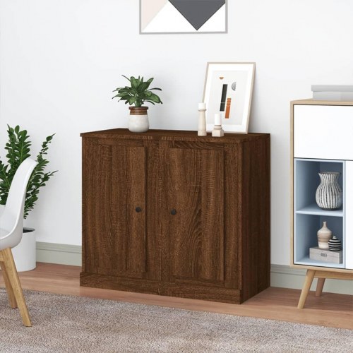 Skænke sæt af 2 - 37,5×35,5×67,5 cm i brunt egetræslook