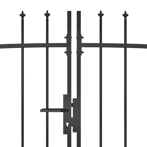 Hegnslåge med spydtop 5x2,25 m sort