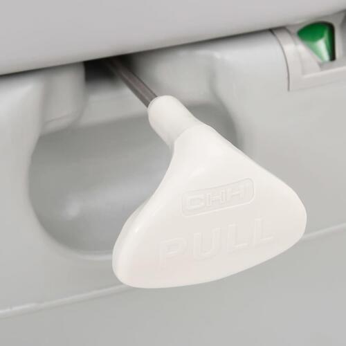 Transportabelt campingtoilet 22+12 l HDPE grå og hvid