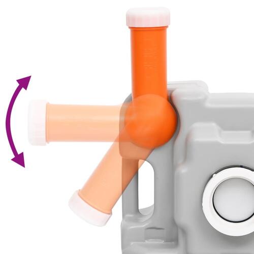 Transportabelt campingtoilet 15+10 l HDPE grå og hvid
