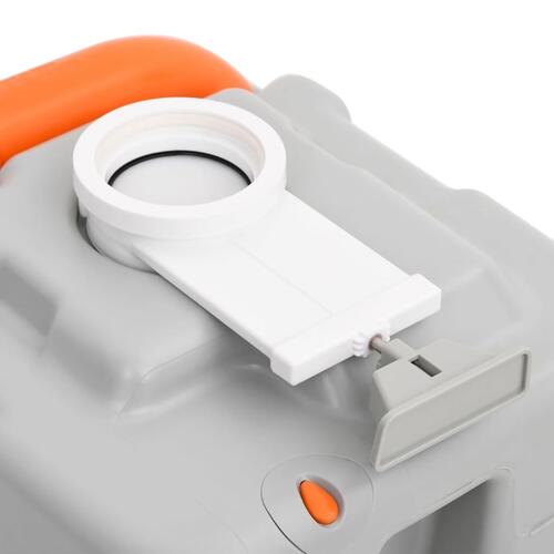 Transportabelt campingtoilet 15+10 l HDPE grå og hvid