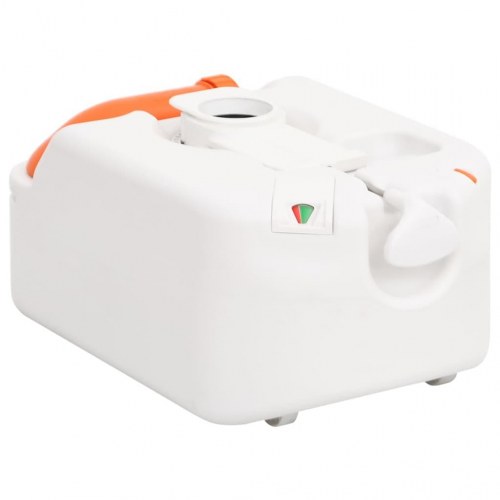 Bærbart campingtoilet 24+17 l HDPE og stål hvid