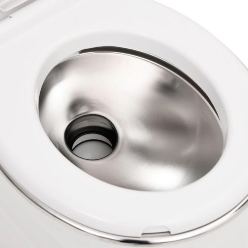 Bærbart campingtoilet 24+17 l HDPE og stål hvid