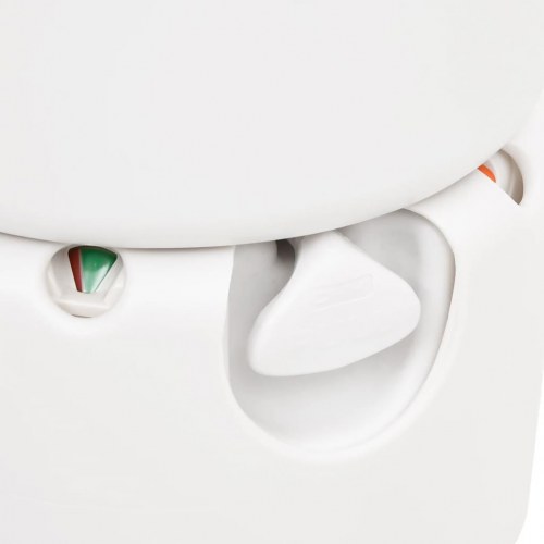 Bærbart campingtoilet 24+17 l HDPE og stål hvid