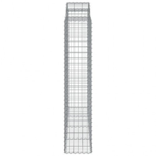 Buede gabionkurve - 4 stk. 200×50×200/220 cm i galvaniseret jern