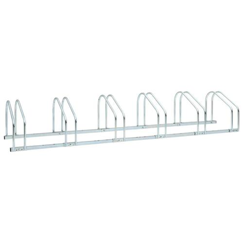 Cykelstativ til seks cykler 168x33x27 cm stål