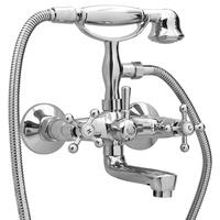 Badekarsarmatur + vandfordeler krom retro