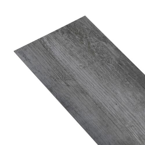 Selvklæbende gulvbrædder 4,46 m² 3 mm PVC skinnende grå