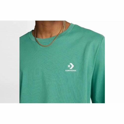 Unisex Kortærmet T-shirt Converse Classic Fit Left Chest Star Chevron Grøn S