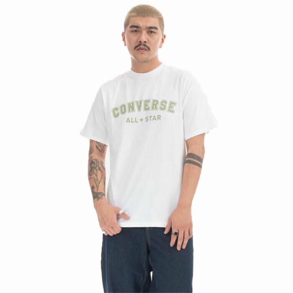 Kortærmet T-shirt til Mænd Converse Classic Fit All Star Single Screen Hvid XS