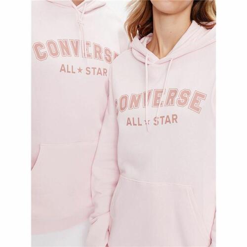 Unisex Hættetrøje Converse Classic Fit All Star Single Screen Lyserød XS