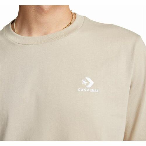 Unisex Kortærmet T-shirt Converse Classic Fit Left Chest Star Chevron Beige 2XS